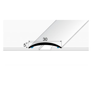 Přechodový profil 30 mm oblý samolepící Dub světle šedý H65 Profil Team s. r. o. - 1