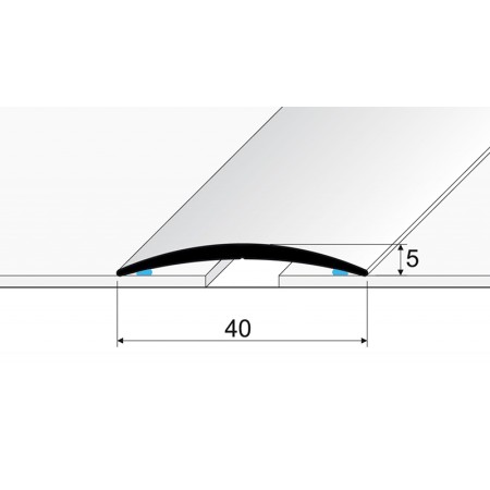 Přechodový profil 40 mm oblý samolepící Dub šedý H61 Profil Team - 1