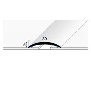 Přechodový profil 30 mm oblý samolepící Dub šedý H61 Profil Team s. r. o. - 1