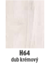 Přechodový profil 40 mm oblý samolepící Dub krémový H64 Profil Team s. r. o. - 2