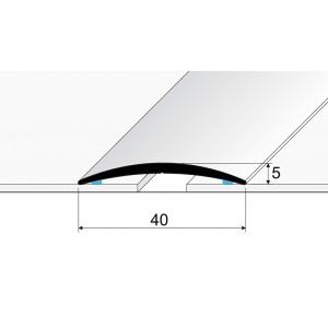 Přechodový profil 40 mm oblý samolepící Dub světle šedý H65 Profil Team s. r. o. - 1