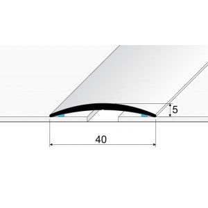 Přechodový profil 40 mm oblý samolepící Dub světlý E29 Profil Team s. r. o. - 1