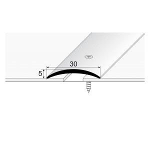 Přechodový profil 30 mm oblý šroubovací Stříbrná E01 Profil Team s. r. o. - 1
