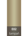 Přechodový profil 40 mm oblý šroubovací Šampaň E02 Profil Team s. r. o. - 2